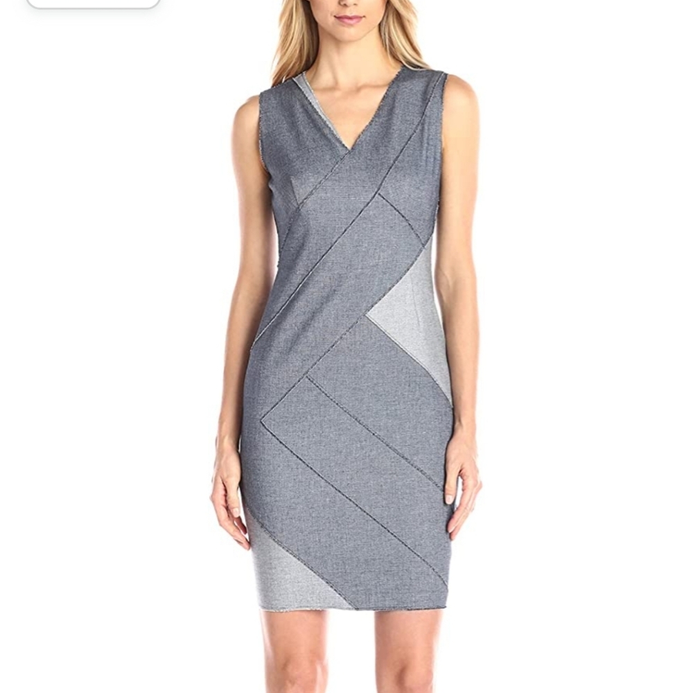 🆕 Elie Tahari NEW denim dress sz 12 NWT